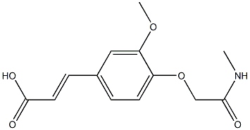 3-{3-methoxy-4-[(methylcarbamoyl)methoxy]phenyl}prop-2-enoic acid Struktur