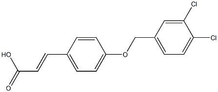 3-{4-[(3,4-dichlorophenyl)methoxy]phenyl}prop-2-enoic acid Struktur