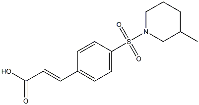 3-{4-[(3-methylpiperidine-1-)sulfonyl]phenyl}prop-2-enoic acid Struktur