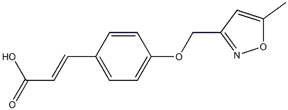 3-{4-[(5-methyl-1,2-oxazol-3-yl)methoxy]phenyl}prop-2-enoic acid Struktur