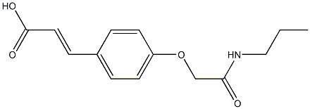 3-{4-[(propylcarbamoyl)methoxy]phenyl}prop-2-enoic acid Struktur