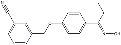 3-{4-[1-(hydroxyimino)propyl]phenoxymethyl}benzonitrile Struktur