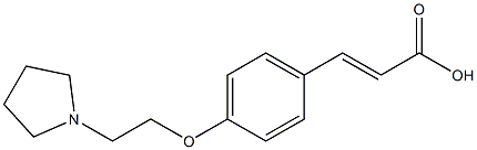 3-{4-[2-(pyrrolidin-1-yl)ethoxy]phenyl}prop-2-enoic acid Struktur