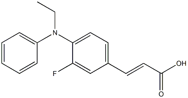 3-{4-[ethyl(phenyl)amino]-3-fluorophenyl}prop-2-enoic acid Struktur