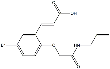 3-{5-bromo-2-[(prop-2-en-1-ylcarbamoyl)methoxy]phenyl}prop-2-enoic acid Struktur