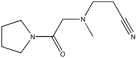 3-{methyl[2-oxo-2-(pyrrolidin-1-yl)ethyl]amino}propanenitrile Struktur