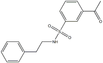 3-acetyl-N-(2-phenylethyl)benzene-1-sulfonamide Struktur