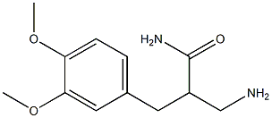 3-amino-2-[(3,4-dimethoxyphenyl)methyl]propanamide Struktur