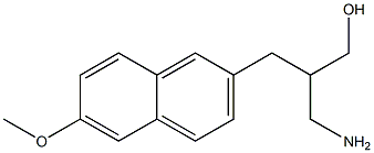 3-amino-2-[(6-methoxynaphthalen-2-yl)methyl]propan-1-ol Struktur