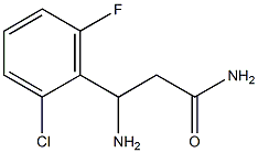 3-amino-3-(2-chloro-6-fluorophenyl)propanamide Struktur