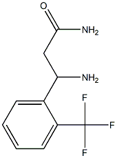 3-amino-3-[2-(trifluoromethyl)phenyl]propanamide Struktur