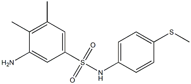 3-amino-4,5-dimethyl-N-[4-(methylsulfanyl)phenyl]benzene-1-sulfonamide Struktur