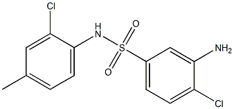 3-amino-4-chloro-N-(2-chloro-4-methylphenyl)benzene-1-sulfonamide Struktur