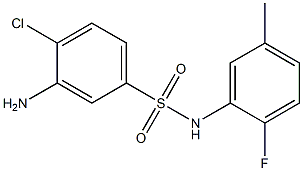 3-amino-4-chloro-N-(2-fluoro-5-methylphenyl)benzene-1-sulfonamide Struktur