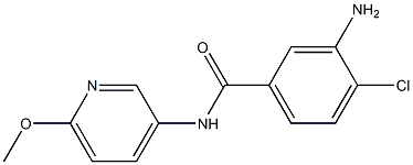 3-amino-4-chloro-N-(6-methoxypyridin-3-yl)benzamide Struktur