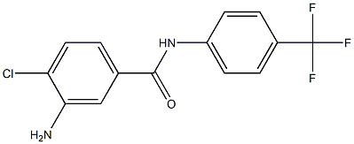 3-amino-4-chloro-N-[4-(trifluoromethyl)phenyl]benzamide Struktur