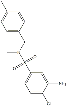 3-amino-4-chloro-N-methyl-N-[(4-methylphenyl)methyl]benzene-1-sulfonamide Struktur