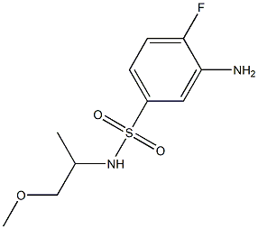 3-amino-4-fluoro-N-(1-methoxypropan-2-yl)benzene-1-sulfonamide Struktur