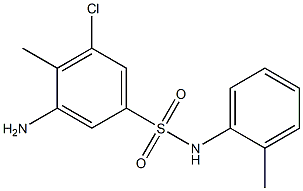 3-amino-5-chloro-4-methyl-N-(2-methylphenyl)benzene-1-sulfonamide Struktur