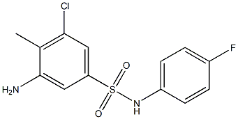 3-amino-5-chloro-N-(4-fluorophenyl)-4-methylbenzene-1-sulfonamide Struktur