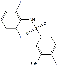 3-amino-N-(2,6-difluorophenyl)-4-methoxybenzene-1-sulfonamide Struktur