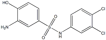 3-amino-N-(3,4-dichlorophenyl)-4-hydroxybenzene-1-sulfonamide Struktur