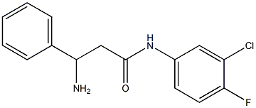 3-amino-N-(3-chloro-4-fluorophenyl)-3-phenylpropanamide Struktur