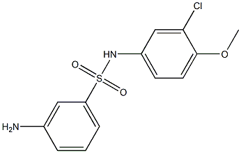 3-amino-N-(3-chloro-4-methoxyphenyl)benzene-1-sulfonamide Struktur