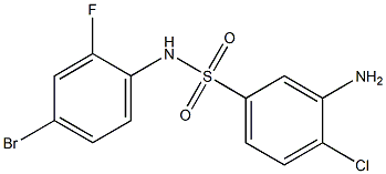 3-amino-N-(4-bromo-2-fluorophenyl)-4-chlorobenzene-1-sulfonamide Struktur