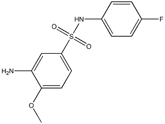 3-amino-N-(4-fluorophenyl)-4-methoxybenzene-1-sulfonamide Struktur