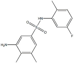 3-amino-N-(5-fluoro-2-methylphenyl)-4,5-dimethylbenzene-1-sulfonamide Struktur