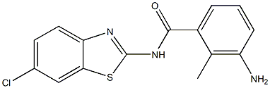 3-amino-N-(6-chloro-1,3-benzothiazol-2-yl)-2-methylbenzamide Struktur