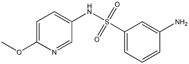 3-amino-N-(6-methoxypyridin-3-yl)benzenesulfonamide Struktur