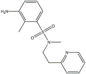 3-amino-N,2-dimethyl-N-[2-(pyridin-2-yl)ethyl]benzene-1-sulfonamide Struktur