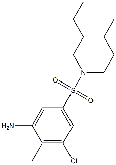 3-amino-N,N-dibutyl-5-chloro-4-methylbenzene-1-sulfonamide Struktur