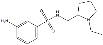 3-amino-N-[(1-ethylpyrrolidin-2-yl)methyl]-2-methylbenzene-1-sulfonamide Struktur