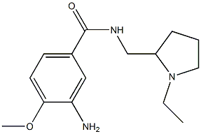 3-amino-N-[(1-ethylpyrrolidin-2-yl)methyl]-4-methoxybenzamide Struktur