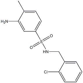 3-amino-N-[(2-chlorophenyl)methyl]-4-methylbenzene-1-sulfonamide Struktur