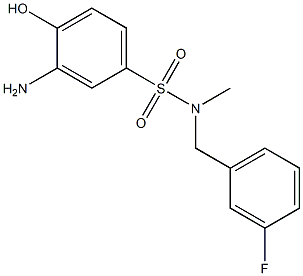 3-amino-N-[(3-fluorophenyl)methyl]-4-hydroxy-N-methylbenzene-1-sulfonamide Struktur