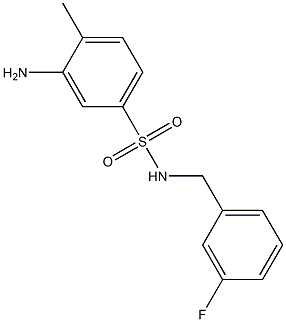 3-amino-N-[(3-fluorophenyl)methyl]-4-methylbenzene-1-sulfonamide Struktur