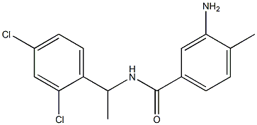 3-amino-N-[1-(2,4-dichlorophenyl)ethyl]-4-methylbenzamide Struktur