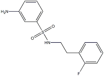 3-amino-N-[2-(2-fluorophenyl)ethyl]benzene-1-sulfonamide Struktur