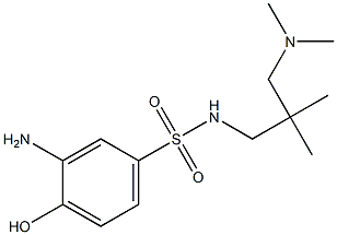 3-amino-N-{2-[(dimethylamino)methyl]-2-methylpropyl}-4-hydroxybenzene-1-sulfonamide Struktur