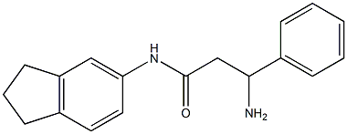 3-amino-N-2,3-dihydro-1H-inden-5-yl-3-phenylpropanamide Struktur