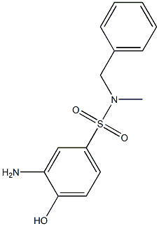 3-amino-N-benzyl-4-hydroxy-N-methylbenzene-1-sulfonamide Struktur