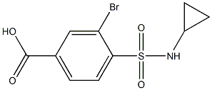 3-bromo-4-(cyclopropylsulfamoyl)benzoic acid Struktur