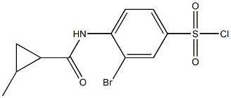 3-bromo-4-[(2-methylcyclopropane)amido]benzene-1-sulfonyl chloride Struktur