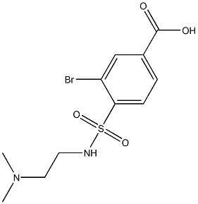 3-bromo-4-{[2-(dimethylamino)ethyl]sulfamoyl}benzoic acid Struktur