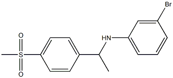 3-bromo-N-[1-(4-methanesulfonylphenyl)ethyl]aniline Struktur