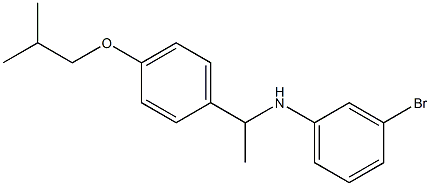 3-bromo-N-{1-[4-(2-methylpropoxy)phenyl]ethyl}aniline Struktur